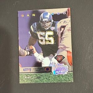 Junior Seau Trading Card - Black and Blue playoff contenders mint condition rare